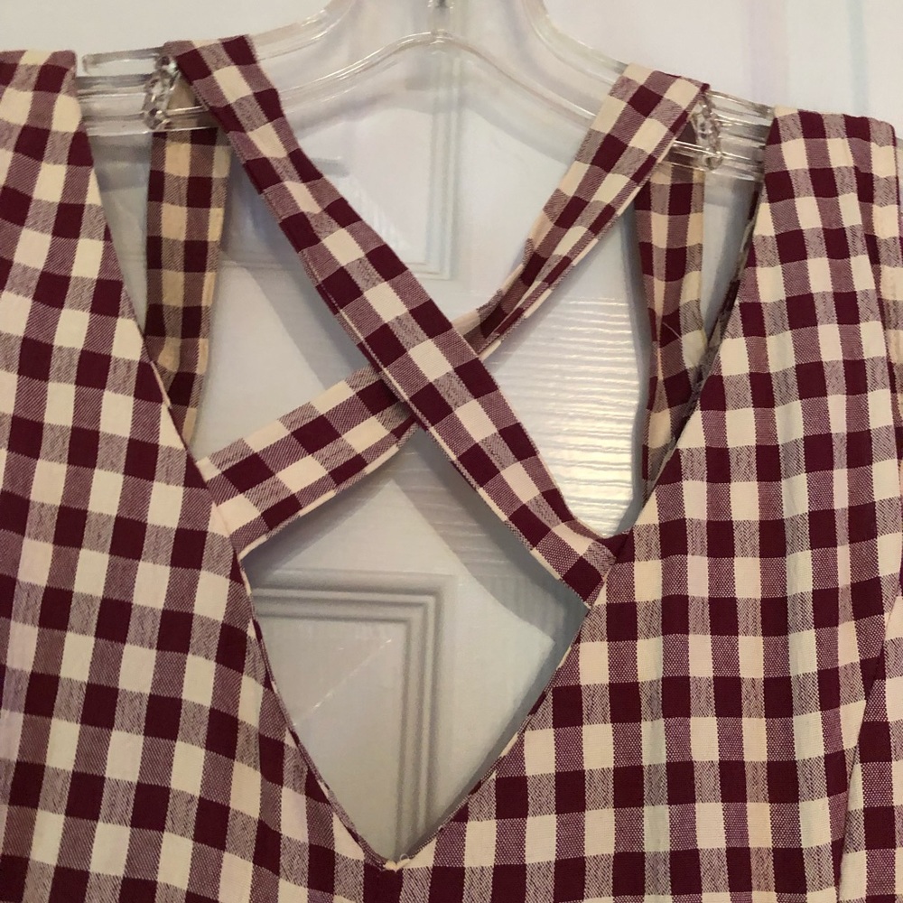 Pretty Maroon Checker Pattern - image 3